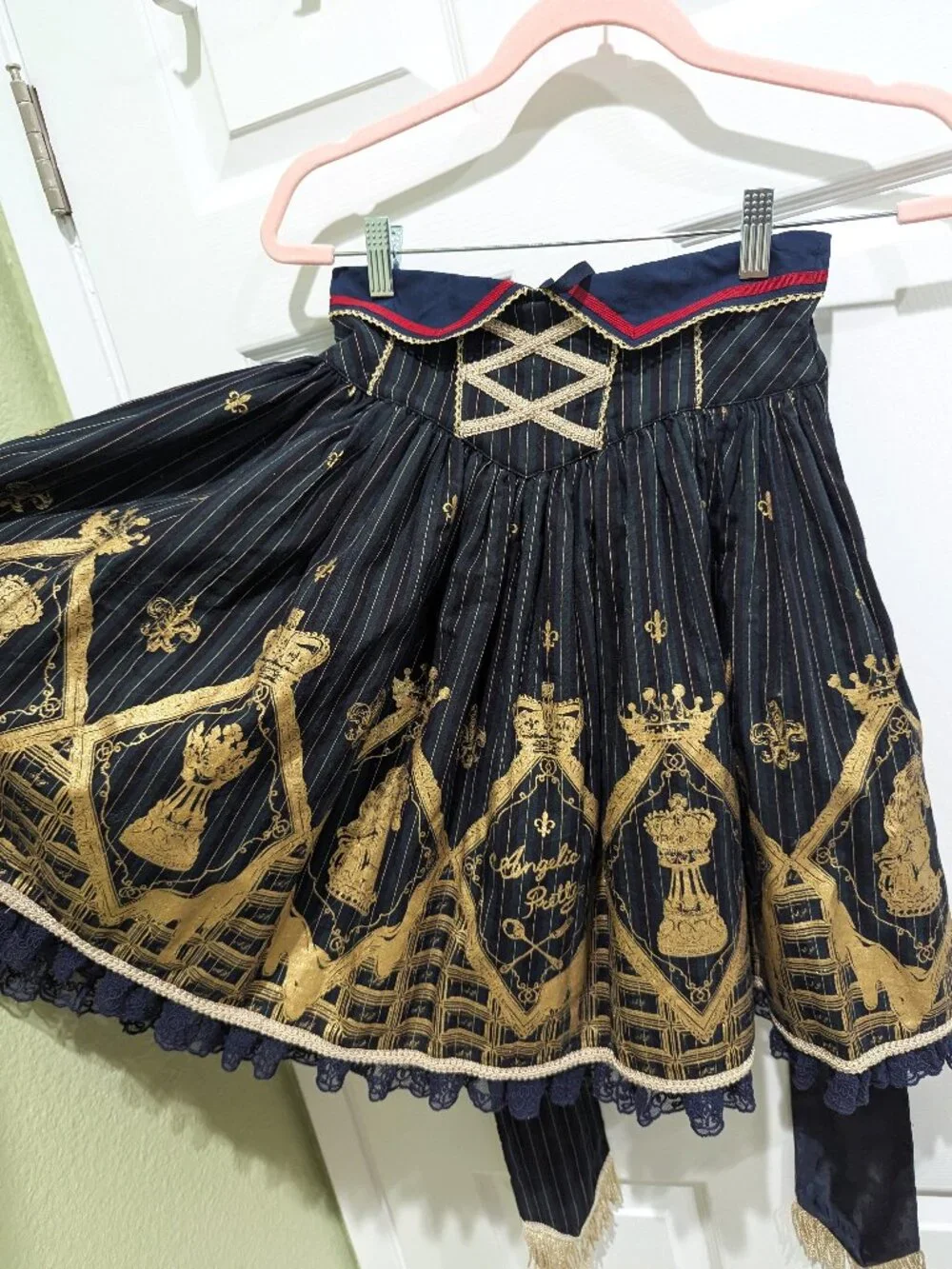 Angelic Pretty Checkmate Skirt Green Colorway - Picture 4 of 7